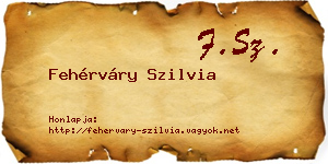 Fehérváry Szilvia névjegykártya