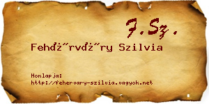 Fehérváry Szilvia névjegykártya